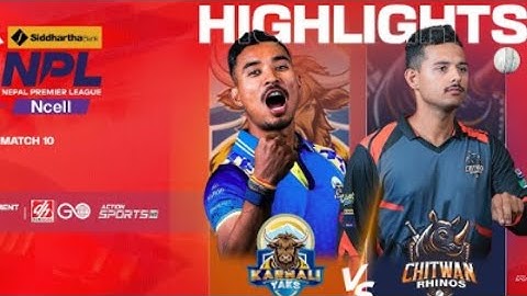 HIGHLIGHTS KARNALI YAKS VS CHITWAN RHINOS ||