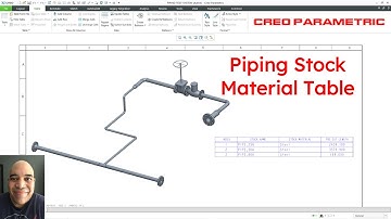 Creo Parametric - Piping Drawings - Creating a Stock Material Table