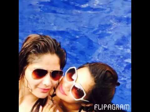 Tina Datta with her friends...Goa & swim....