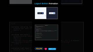 Logout Button Animation Using #html #css #javascript #cssanimation #webdesign #frontend