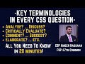 How To Attempt CSS Questions | Keywords in Every CSS Question