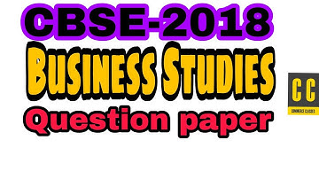 Class 12 Business studies paper 2018