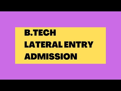 Direct Admission in B Tech Lateral Entry
