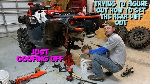 2017 CAN-AM OUTLANDER XMR 1000 rear diff removal.......We can’t do anything without goofing off