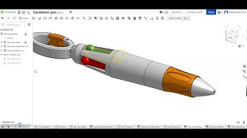 Shuttle Carabiner Pen Assembly Onshape