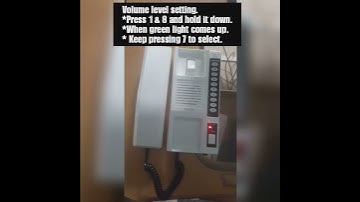 WIRELESS INTERCOM volume level settings.