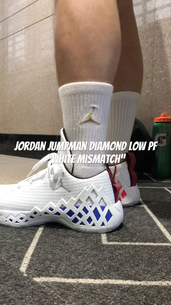 Jordan Jumpman Diamond Low PF “White Mismatch” #jordan