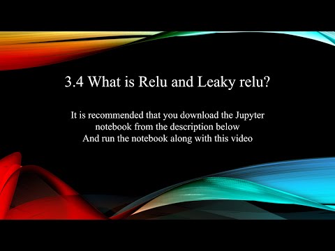 3.4 What is ReLU and Leaky ReLU functions and their derivatives?