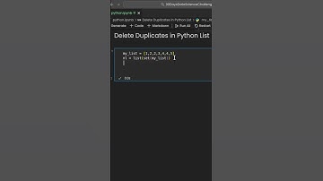 Delete Duplicates in Python List