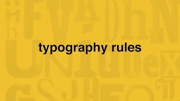 7 Typography Rules For Graphic Designers - Type Tips/Tricks