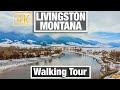 4K City Walks - Livingston Montana USA - Mallards Rest Virtual Treadmill Scenery Walk