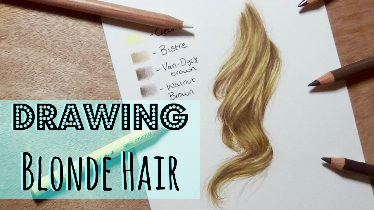 Drawing Tutorial Realistic Blonde Hair In Coloured Pencil Youtube