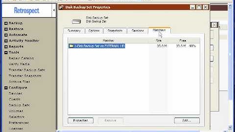 Configuring Backup Sets in Retrospect for Windows