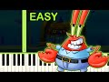 KRUSTY KRAB SPONGEBOB SQUAREPANTS EASY Piano Tutorial KRUSTY KRAB SPONGEBOB SQUAREPANTS EASY Piano Tutorial