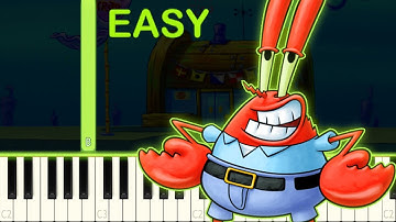 KRUSTY KRAB | SPONGEBOB SQUAREPANTS - EASY Piano Tutorial