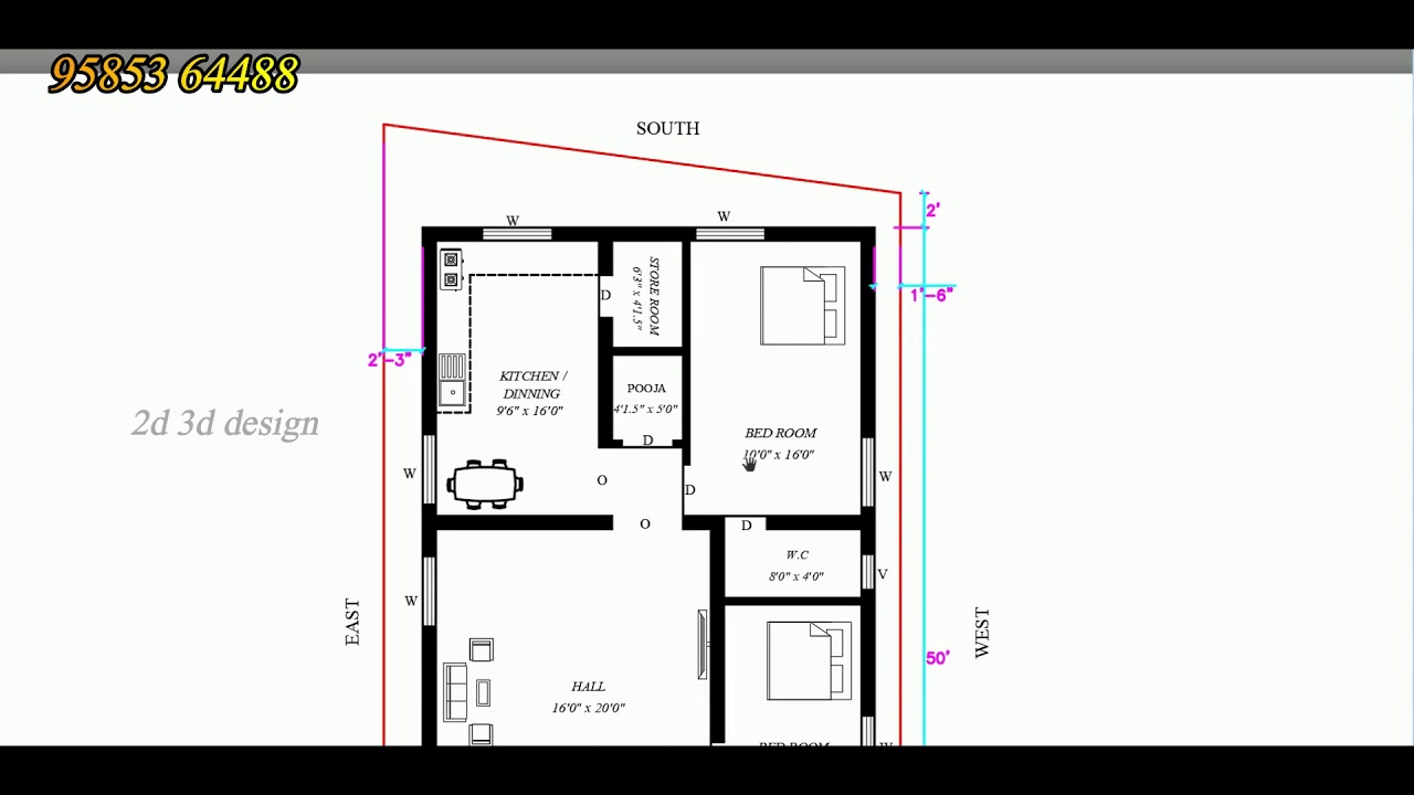 30 X 50 East Face House Plan Ll Vastu House Plan 30 X 50 By 2d 3d Design
