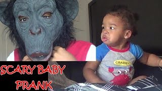 SCARY MASK PRANK ON BABY (FUNNIEST THING EVER)