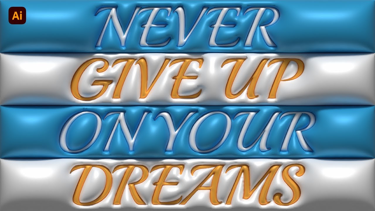 Creating a 3D Text Effect using Adobe Illustrator - YouTube