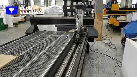 Blue Elephant CNC MACHINE testing video of ELE 1325R with rotary