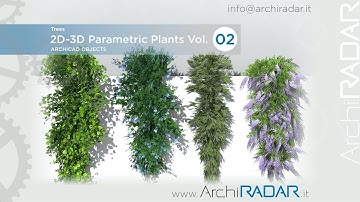 2D 3D Parametric Plants Volume 02 - ARCHICAD Objects