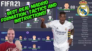 BEST REAL MADRID Formation, Tactics and Instructions - FIFA 21 TUTORIAL