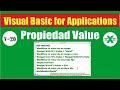 VBA Excel (Propieda value (valor) Visual Basic For Applications).