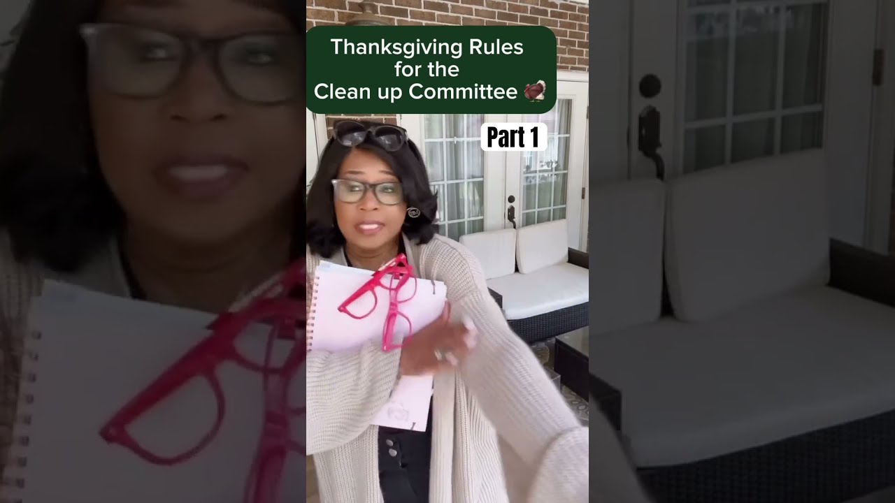 The Elders Rules For Clean Up Committee Part 1of3 Thanksgiving Bmackwrites