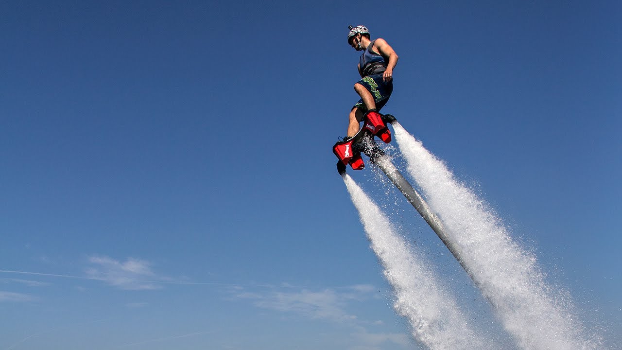Helmet Cam: A rider's POV while flyboarding in and above Lake ...