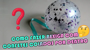 Como colocar confete dentro do balão transparente?