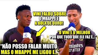 🚨 NOSSA! Olha o que o VINI JR FALOU SOBRE MBAPPÉ e SOBRE A BOLA DE OURO!