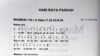 Mazmur Tanggapan [Edisi Baru] Minggu 31 Maret 2024 - HARI RAYA PASKAH - Tahun B