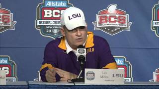 BCS Championship Post-Game Press Conference With Les Miles, Tyrann Mathieu, and Eric Reid