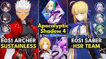 E0S1 Archer Sustainless & E0S1 Saber Hypercarry | Apocalyptic Shadow Floor 4 3 Stars | HSR 3.6