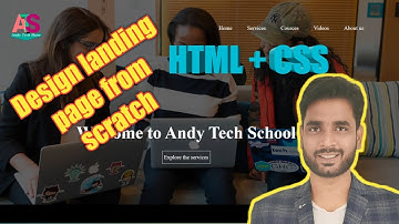 Website design using #html and #css part 1 | Landing page design #andytechshow #webdesign #hindi