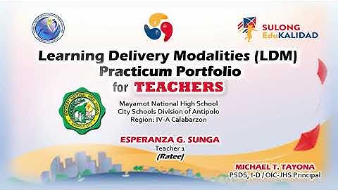 LDM Practicum Portfolio for Teachers (Actual Sample w/ Artifacts, MOVs & Annotations)