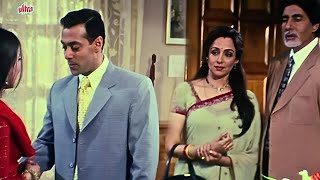 जिस भगवान की तुम रोज पूजा करती हु, में उन्हें लेके आया हूँ | Salman - Amitabh - Hema | Baghban