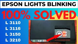 Epson L3110, L3116, L3150, L3210 Two Red Lights Blinking Solution  || In Telugu By Hari Computers