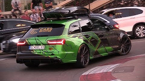 Audi RS6 C7 Avant with Akrapovic - Exhaust SOUNDS in Monaco!