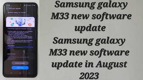 Samsung Galaxy M33 5g new software update / M33 new software update in 2023