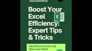 Boost your Excel Efficiency: Expert Tips & Trick #excelticks #shortcuts