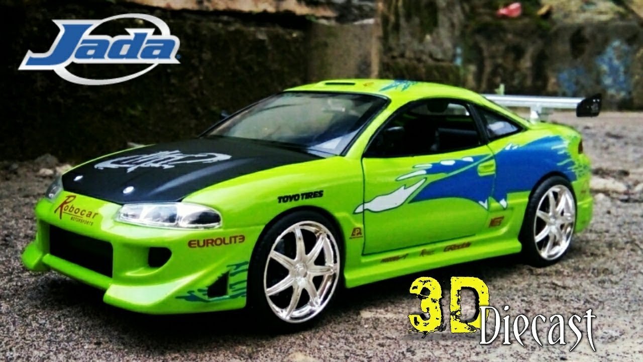 1995 Brian`s Mitshubishi Eclipse Fast and /& Furious grün 1:24 Jada