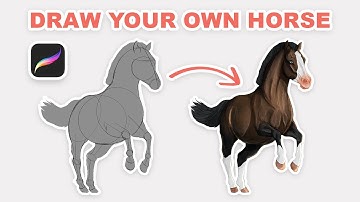 How to DRAW a HORSE on Procreate| Beginner Friendly Tutorial