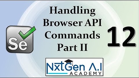 Selenium Tutorials for Beginners : 12 . How to Handle Browser API Commands(getPageSource,close,quit)