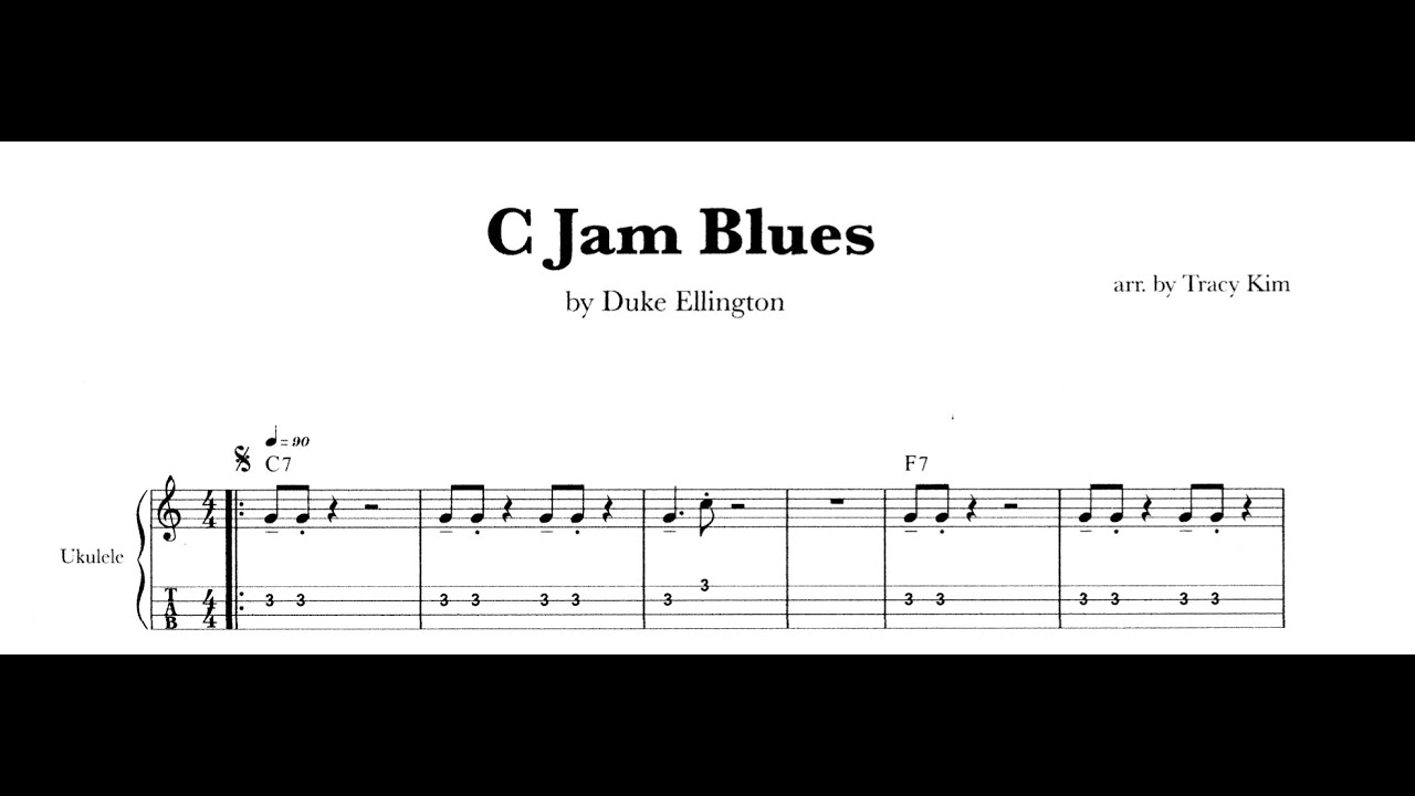 C Jam Blues for the Ukulele - TABS/PDFs Package now available! Link in ...