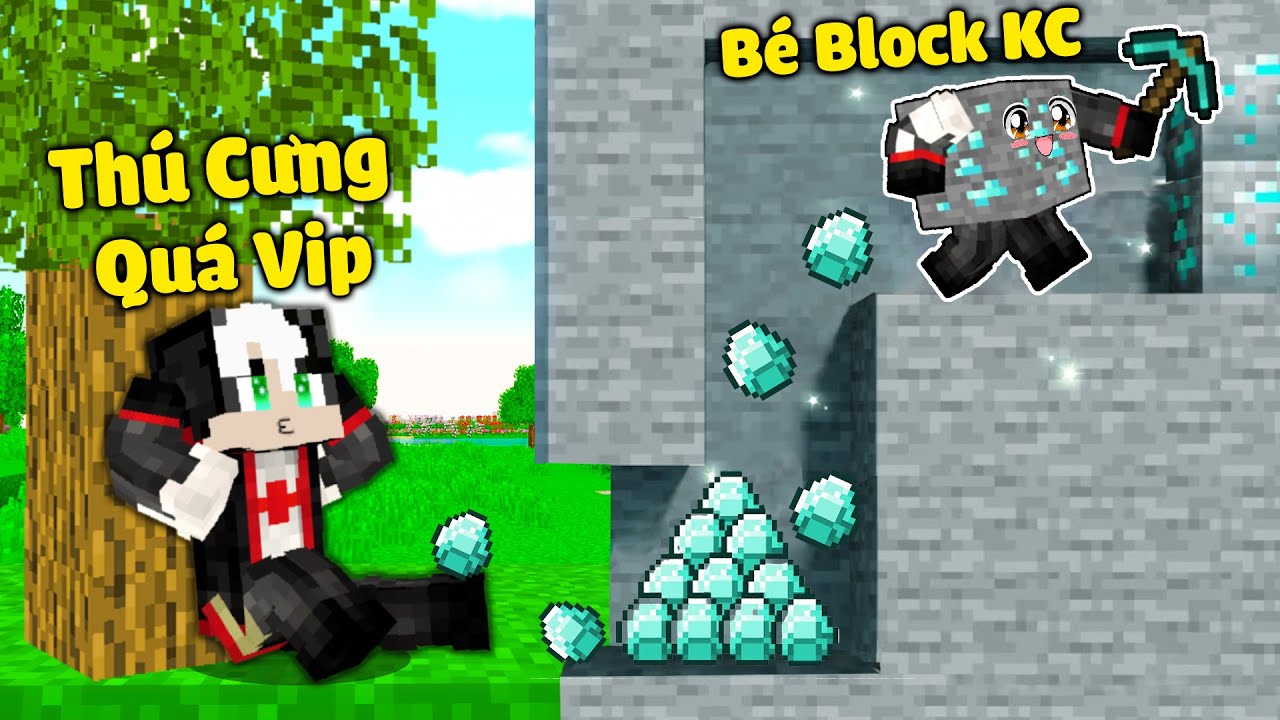 REDHOOD THỬ THÁCH 24 GIỜ SINH TỒN BẰNG BLOCK KIM CƯƠNG TRONG MINECRAFT*MỀU CÓ THÚ CƯNG LÀ BLOCK ĐẤT