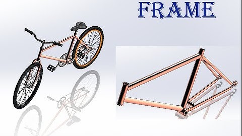 Bicycle parts CAD Modelling - Frame #solidworks #caddesign