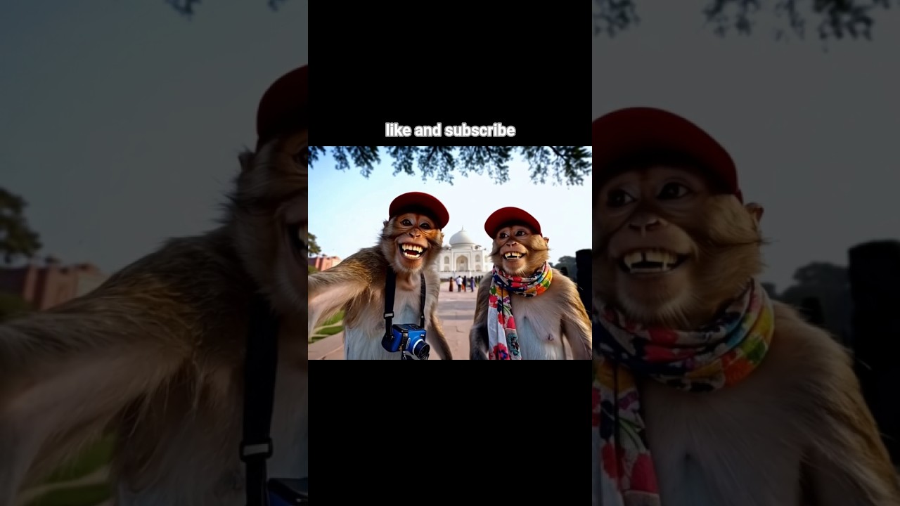 dogesh and monkesh bhai vlogging together #shorts #ai #vlogging