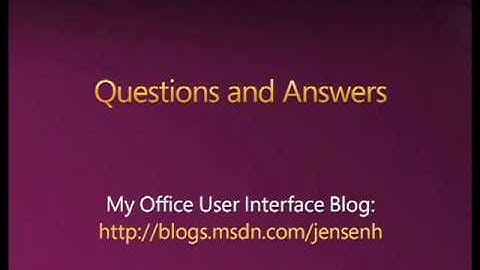MIX08 Microsoft Office 2007: The Story of the Ribbon (10 of 10)