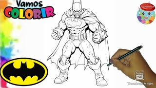 Pintando desenho do Batman colorido #coloringart #batman #suoerheroes #drawing #coloring