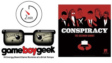 Conspiracy (2 min-Allegro) Review with the Game Boy Geek